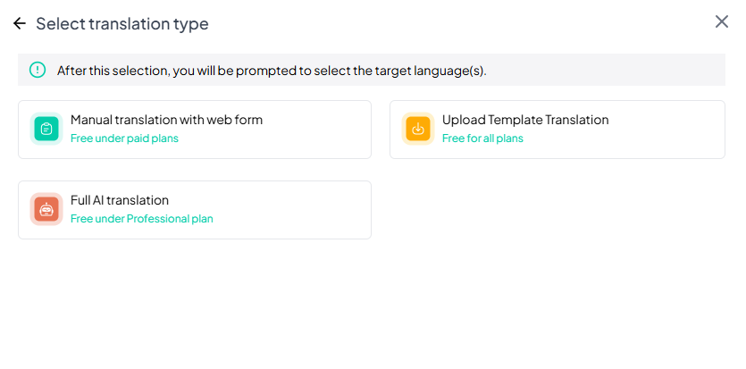 Translation Modes