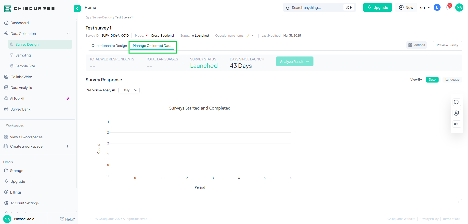 Manage Collected Data